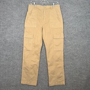 Madewell 90s Straight Cargo Pants  Womens 30 Tan Khaki High Rise Utility Casual